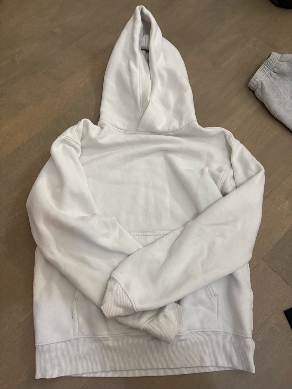 Aritzia cozy fleece white hoodie
